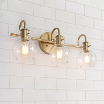 Brushed gold light fixtures for deals bathroom